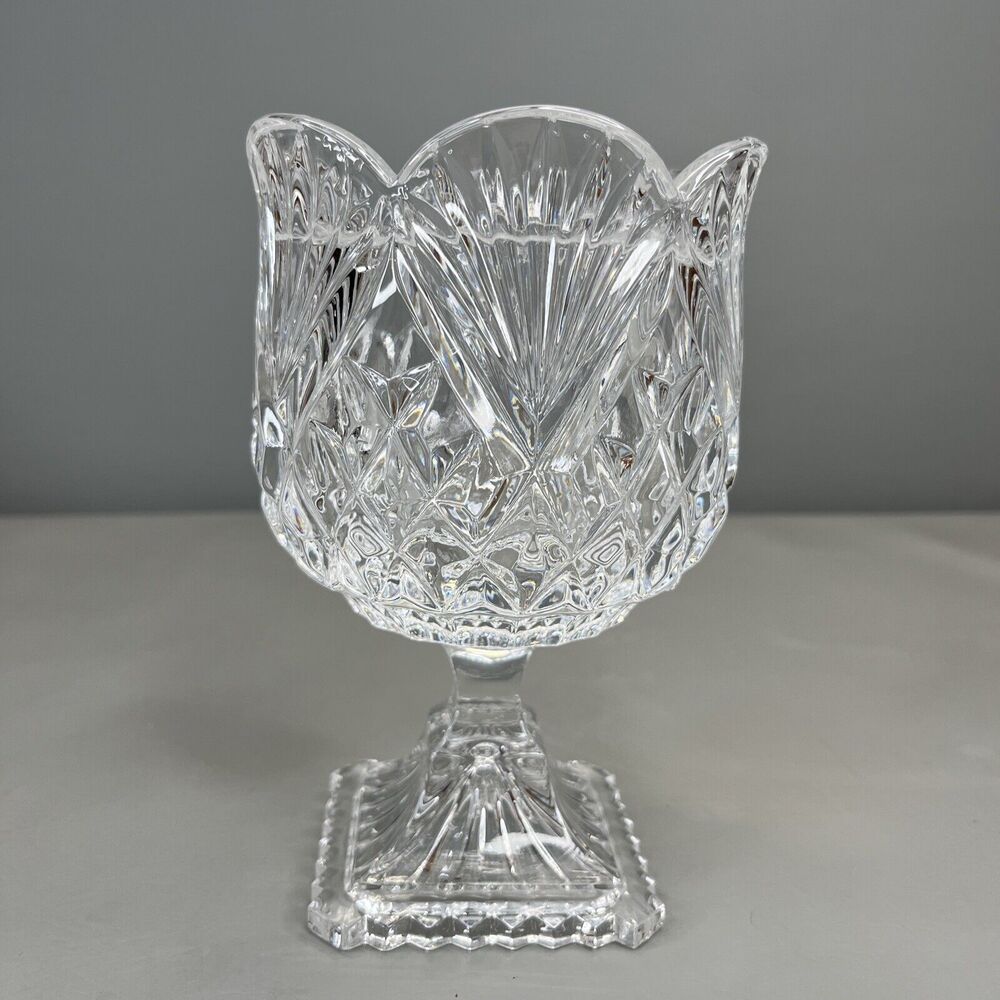 Gorgeous Shannon Crystal Pedestal Candy Dish 24 Lead Crystal No Lid